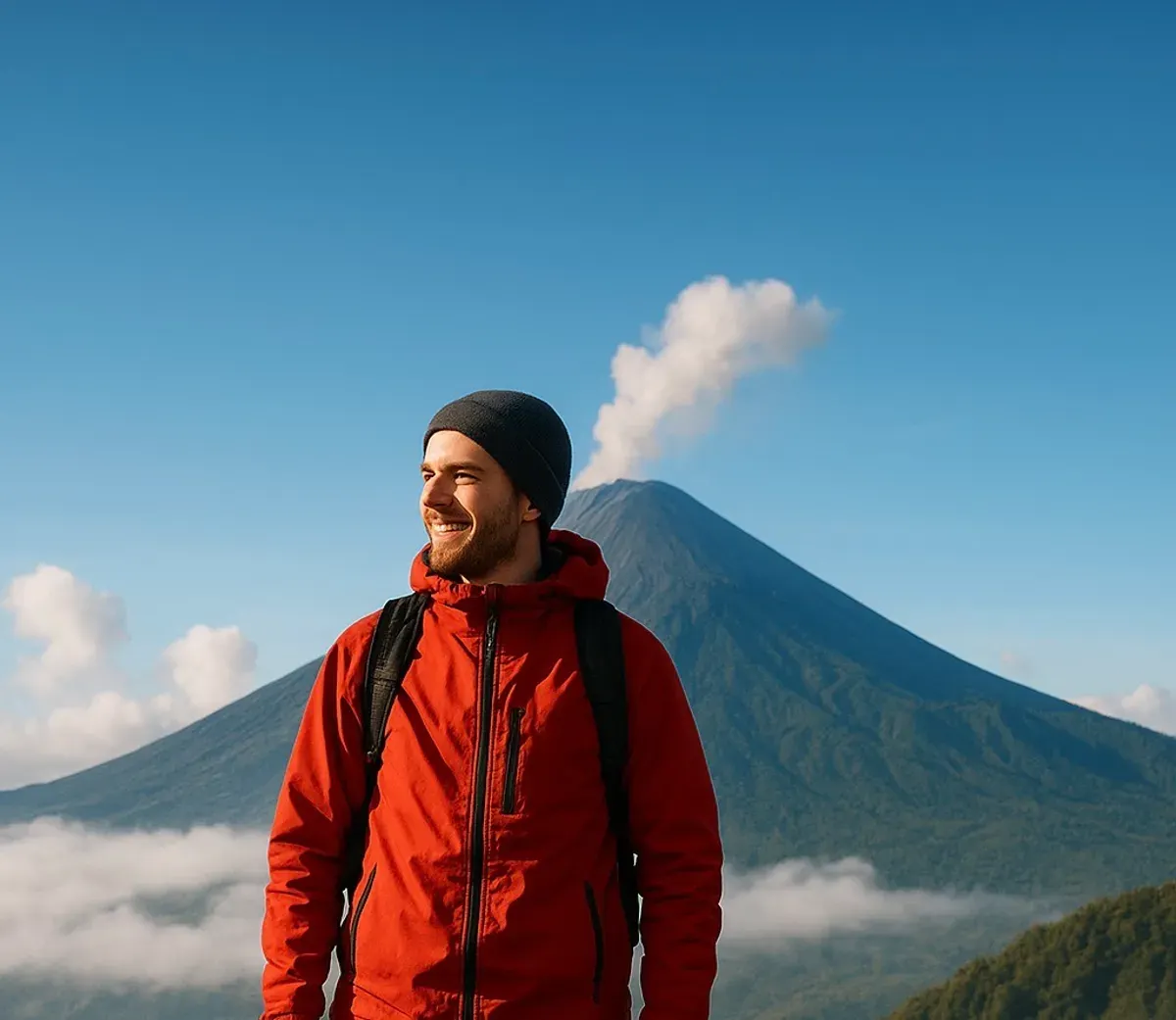Contoh prompt Gemini AI edit foto di Gunung Semeru (Sumber: AI)