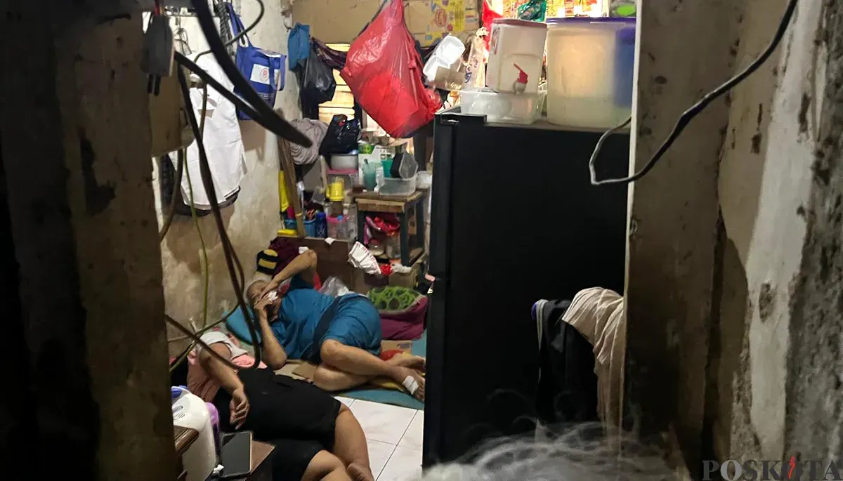 Situasi salah satu tempat tinggal warga RW 12 Tanah Tinggi, Jakarta Pusat, Minggu, 12 Oktober 2025. (Sumber: POSKOTA | Foto: M Tegar Jihad)