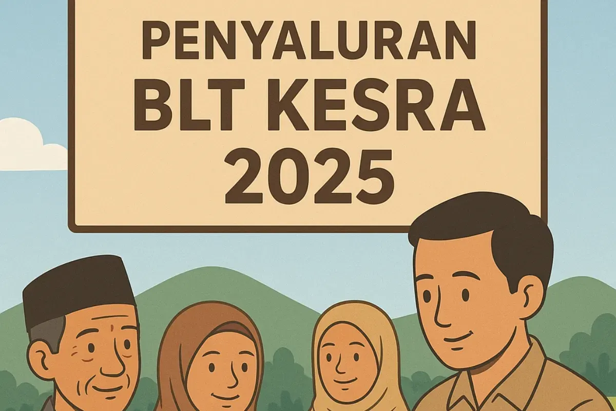Ilustrasi penyaluran BLT Kesejahteraan Rakyat 2025. (Sumber: Poskota/AI Generated)