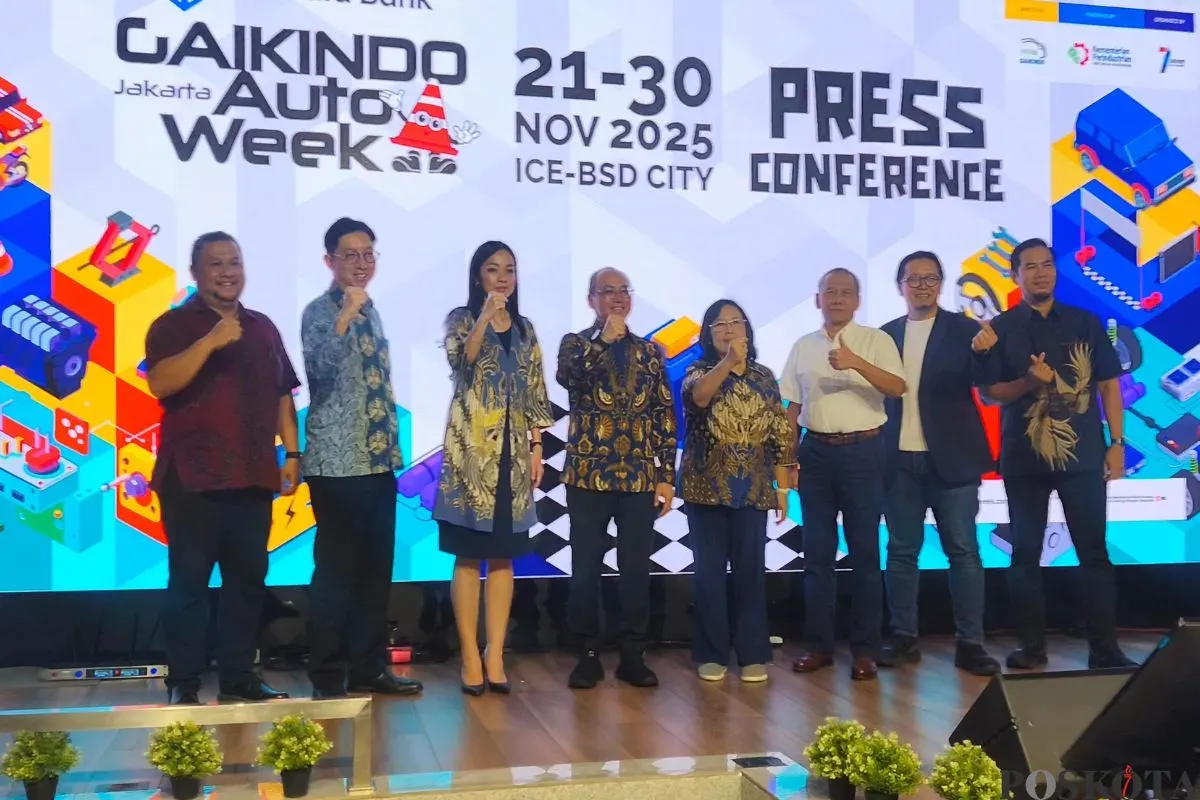 Cek harga dan jadwal pelaksanaan Gaikindo Jakarta Auto Week (GJAW) 2025 yang berlangsung di ICE BSD. (Sumber: Poskota/Erwan Hartawan)