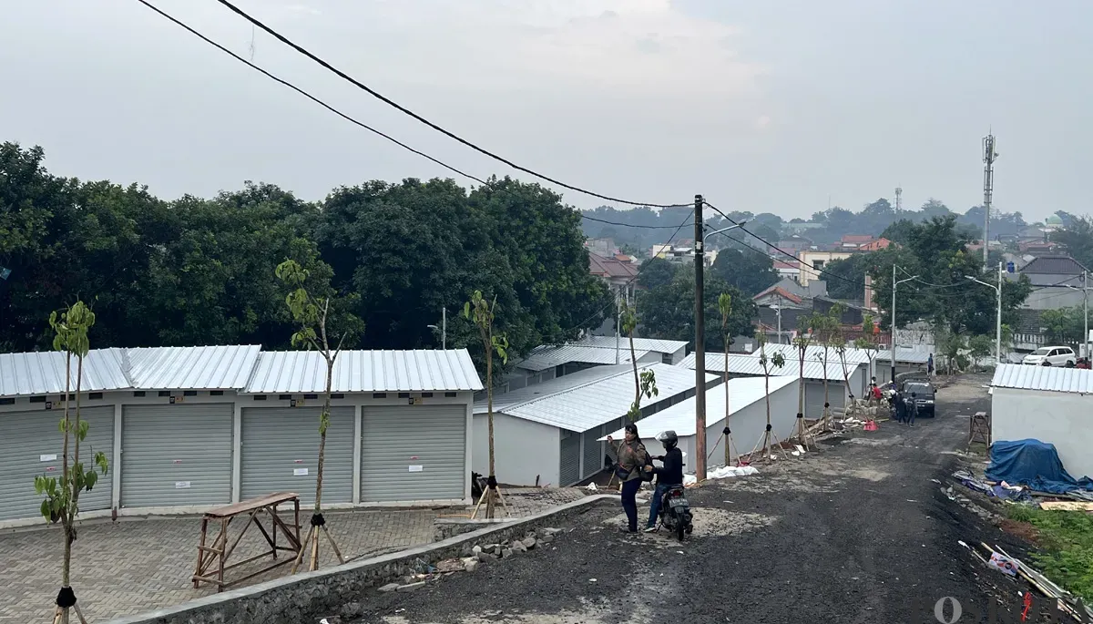 Kondisi kios baru pedagang Pasar Barito di Sentra Fauna Lenteng Agung, Jagakarsa, Jakarta Selatan. (Sumber: Poskota/Pandi Ramedhan)