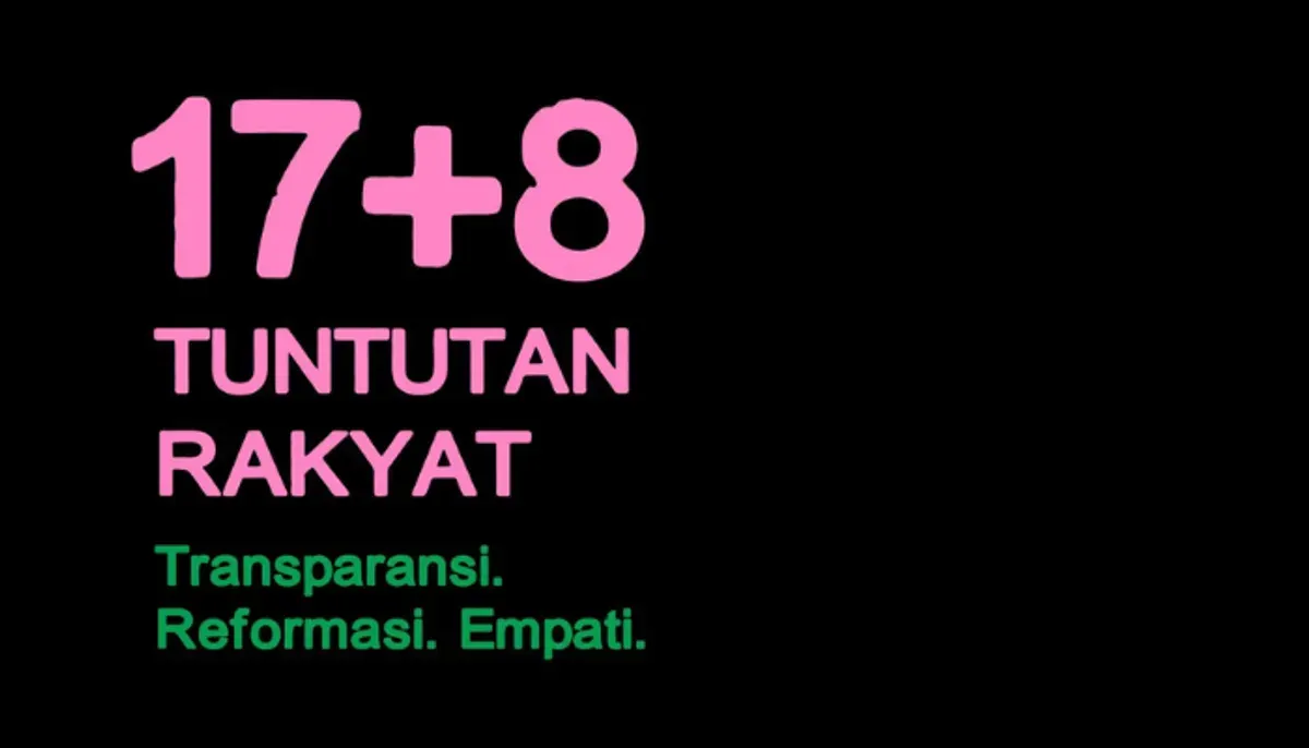 Apa itu 17+8 Tuntutan Rakyat yang viral di medsos? Cek di sini penjelasan lengkapnya. (Sumber: Instagram/@jeromepolin)
