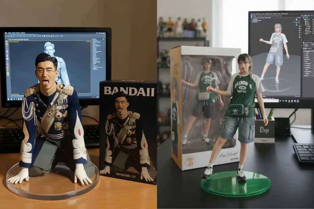 Tips mudah membuat foto action figure dengan prompt Gemini AI Miniatur. (Sumber: X)