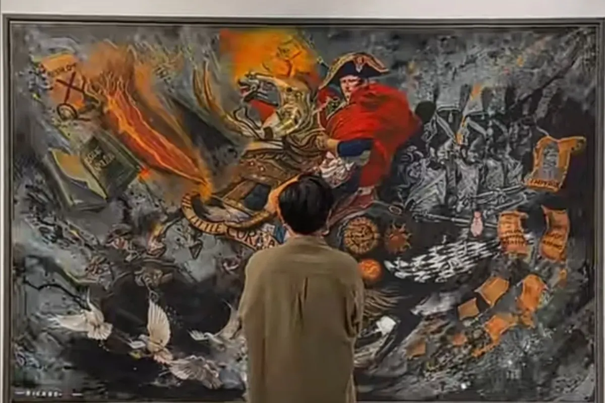 Pameran lukisan terbaru di Jakarta. (Sumber: TikTok/@naknganggur)