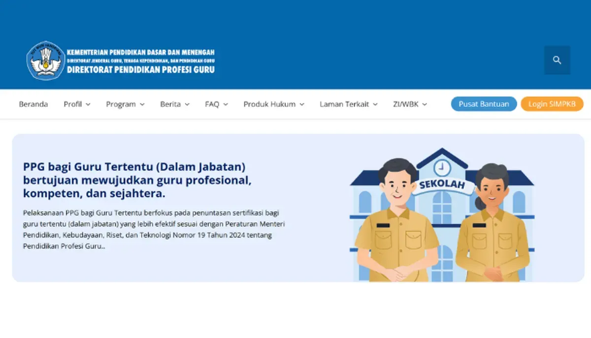 Cara cek pengumuman hasil kelulusan PPG Tahap 2 tahun 2025. (Sumber: ppg.kemendikdasmen.go.id)
