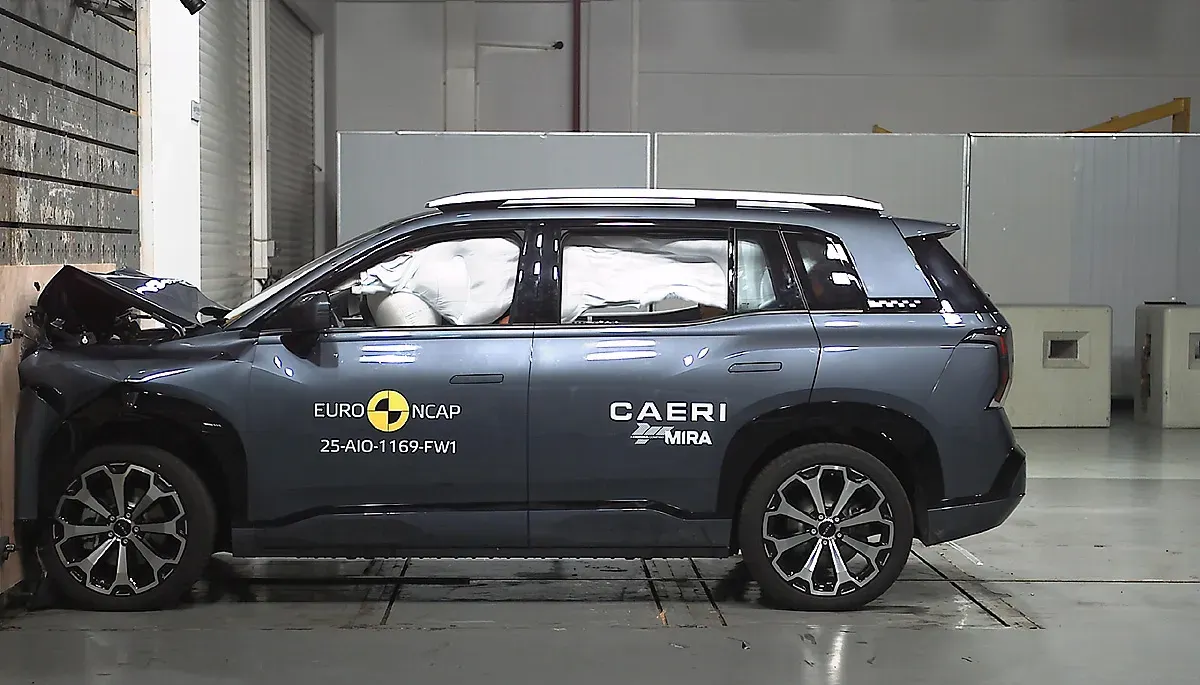 AION V raih bintang 5 dari Euro NCAP 2025 dengan skor tinggi untuk perlindungan penumpang dewasa dan anak. (Sumber: GAC Indonesia)
