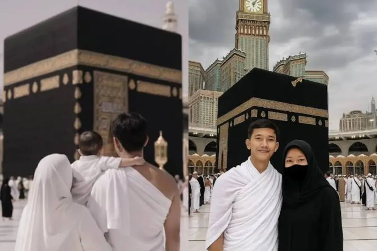 Prompt AI foto di depan Kabah yang lagi viral. (Sumber: TikTok)