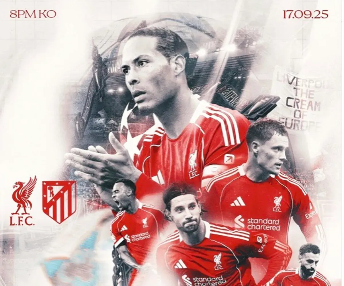 Jadwal dan prediksi line up Liverpool vs Atletico Madrid di Liga Champions 2025/2026 (Sumber: Instagram @liverpoolfc)