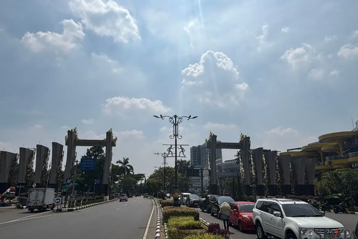 Revitalisasi Lawang Kori di Jalan Tegar Beriman, Cibinong, Kabupaten Bogor, rampung. (Sumber: Poskota/Giffar Rivana)