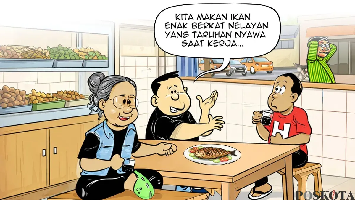 Obrolan Warteg: Mengarungi Derasnya Ombak Kehidupan, edisi Senin, 6 April 2026. (Sumber: Poskota/Arif Setiadi)