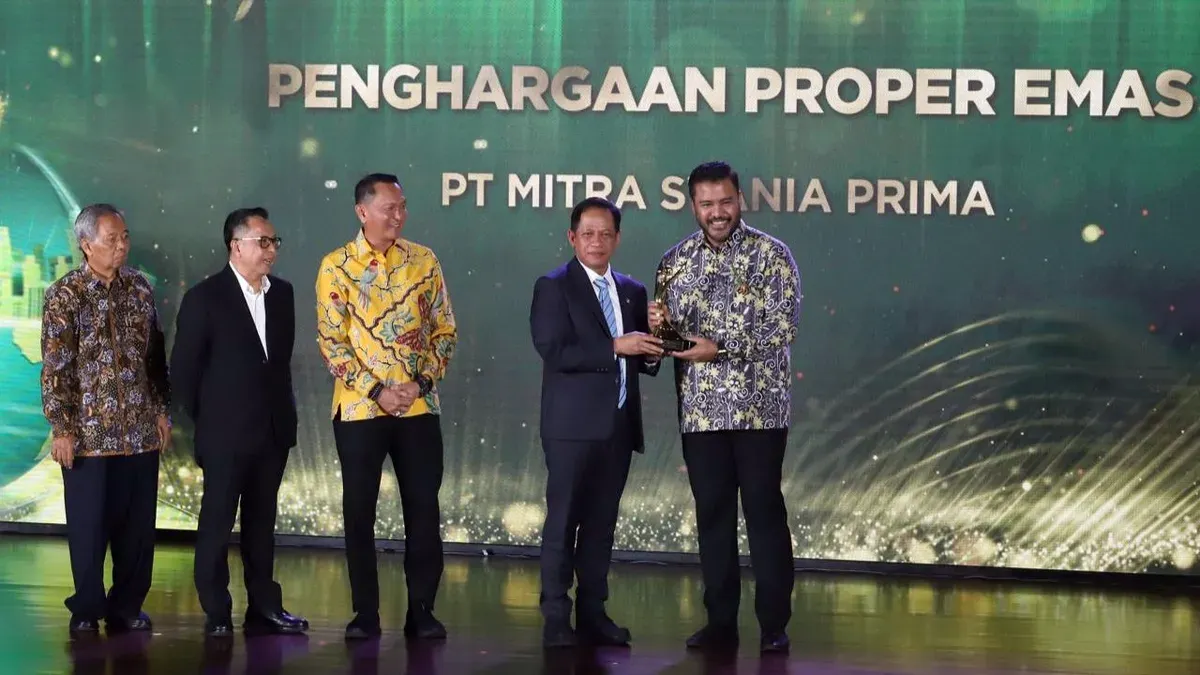 PT Mitra Stania Prima raih Proper Emas dan Green Leadership dari Kementerian Lingkungan Hidup (KLH). (Sumber: Istimewa)