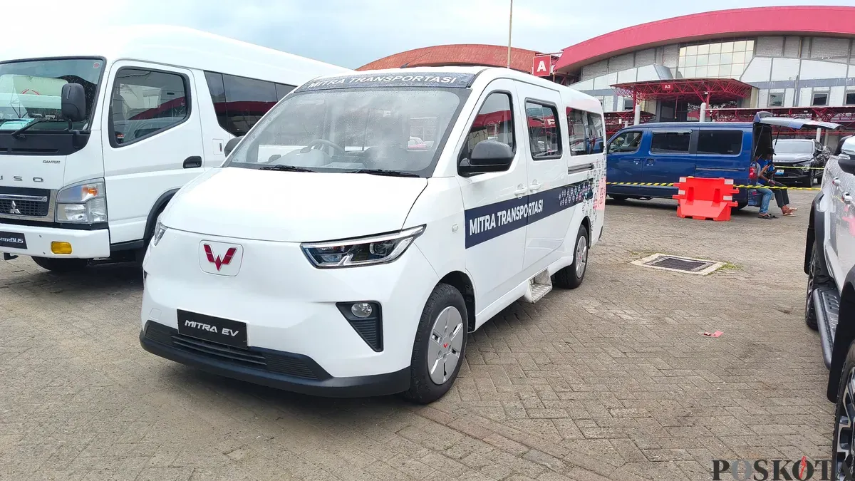 Wuling Mitra EV hadir di GIICOMVEC 2026 (Sumber: Poskota/ Erwan Hartawan)
