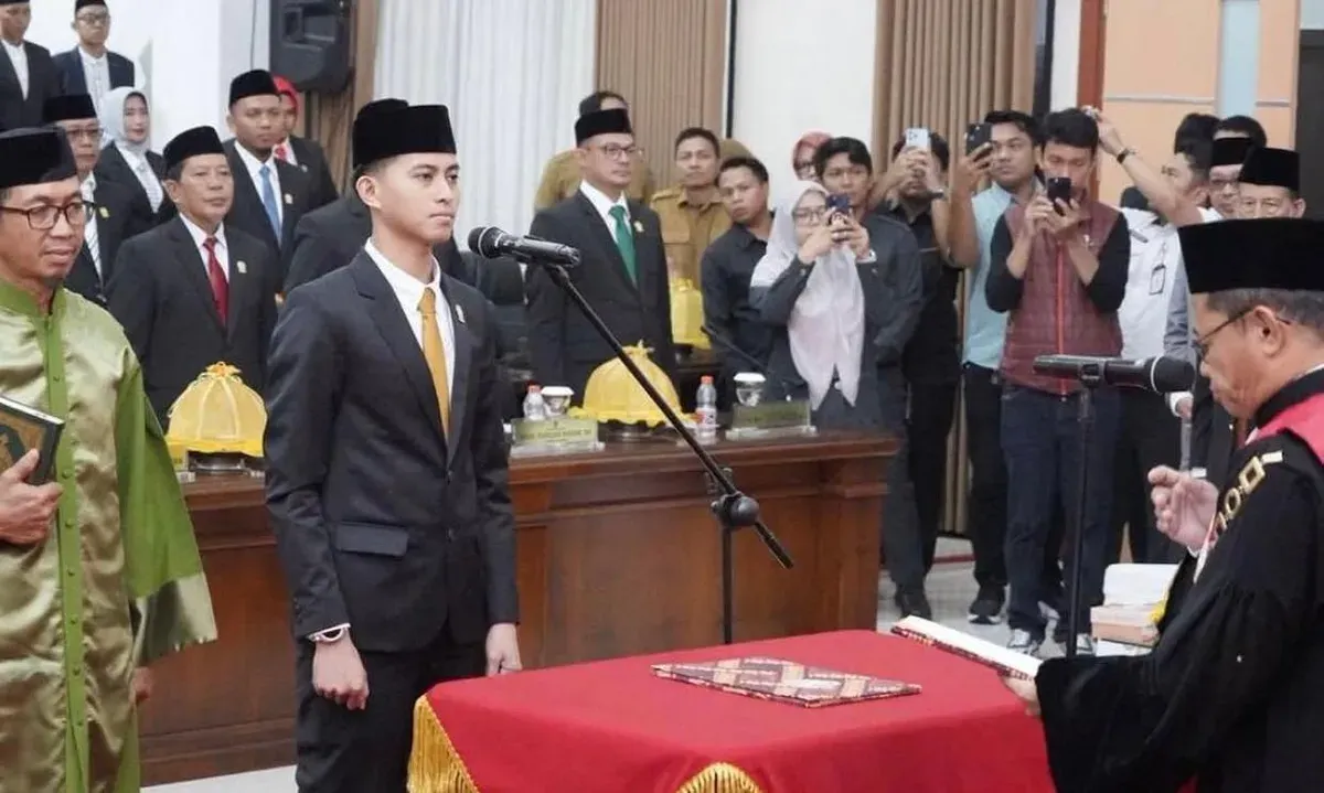 Politisi dari Partai Persatuan Pembangunan (PPP), Fahmi Adam yang resmi dilantik sebagai Ketua DPRD Kabupaten Gowa termuda. (Sumber: Instagram/@kabar_makkasar)