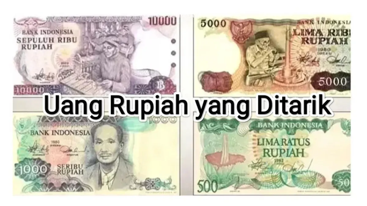 Daftar uang kertas rupiah yang ditarik dan sudah tidak berlaku lagi. (Sumber: Bank Indonesia)