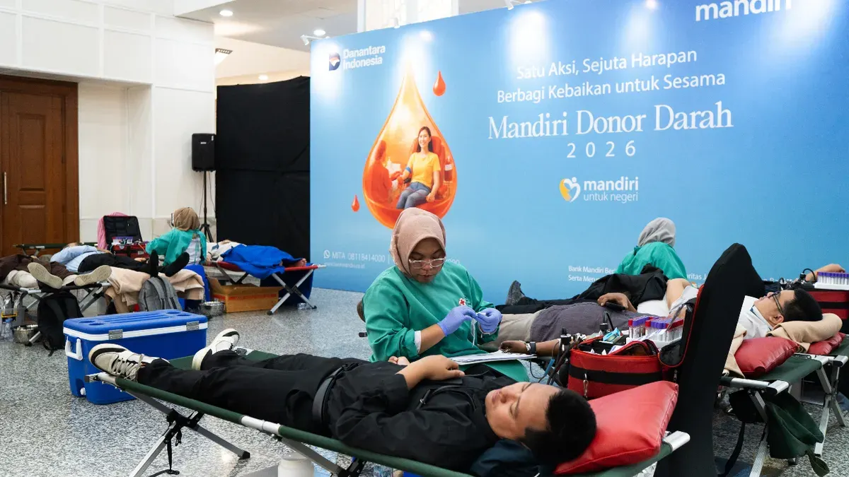 Gelaran program Mandiri Donor Darah yang digelar oleh Bank Mandiri dan PMI. (Sumber: Bank Mandiri)