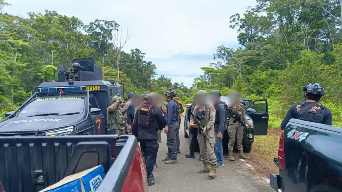 Kontak tembak kembali terjadi antara Satgas Operasi Damai Cartenz-2026 dan kelompok kriminal bersenjata (KKB) Kodap XVI Yahukimo di Kampung Samboga, Distrik Seredala, Kabupaten Yahukimo, Papua Pegunungan, Rabu, 15 April 2026. (Sumber: Mabes Polri)