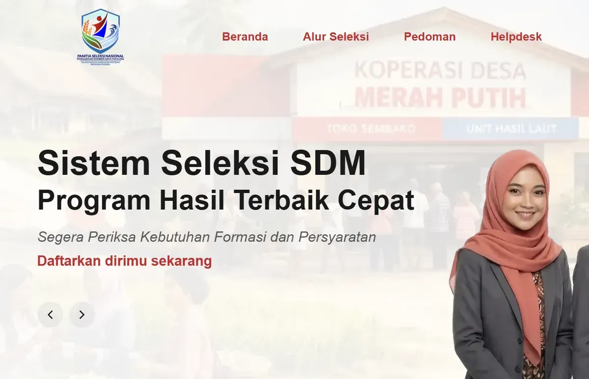 Proses pendaftaran Manajer Koperasi Desa Merah Putih 2026 dilakukan secara online melalui portal resmi Panselnas PHTC. (Sumber: phtc.panselnas.go.id)