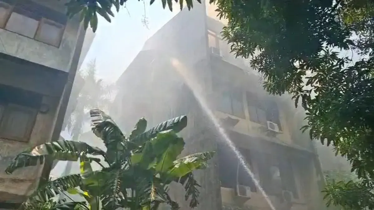Kebakaran bangunan rumah di kawasan Asrama Polri Kalideres, Jakarta Barat, Jumat, 17 April 2026. (Sumber: Dok. Istimewa)