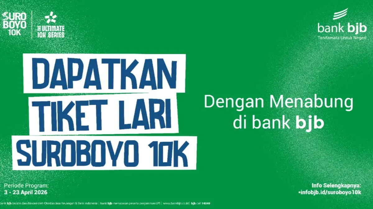 Ilustrasi cara ikut event lomba lari Suroboyo 10K lewat bank bjb. (Sumber: Istimewa)
