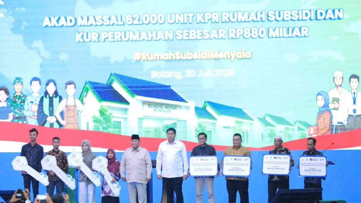 Aakad massal dan serah terima kunci digelar di Puri Delta City Side, Kabupaten Batang, Jawa Tengah, Kamis, 30 Juli 2026. (Sumber: Dok. BNI)
