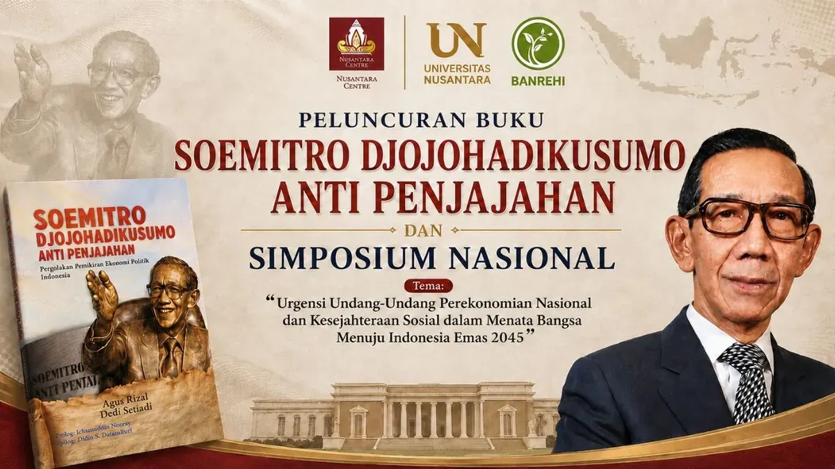 Peluncuran buku "Pemikiran Soemitro" di gedung RRI, Jakarta Pusat, Selasa, 4 Agustus 2026. (Sumber: Dok. Nusantara Centre)