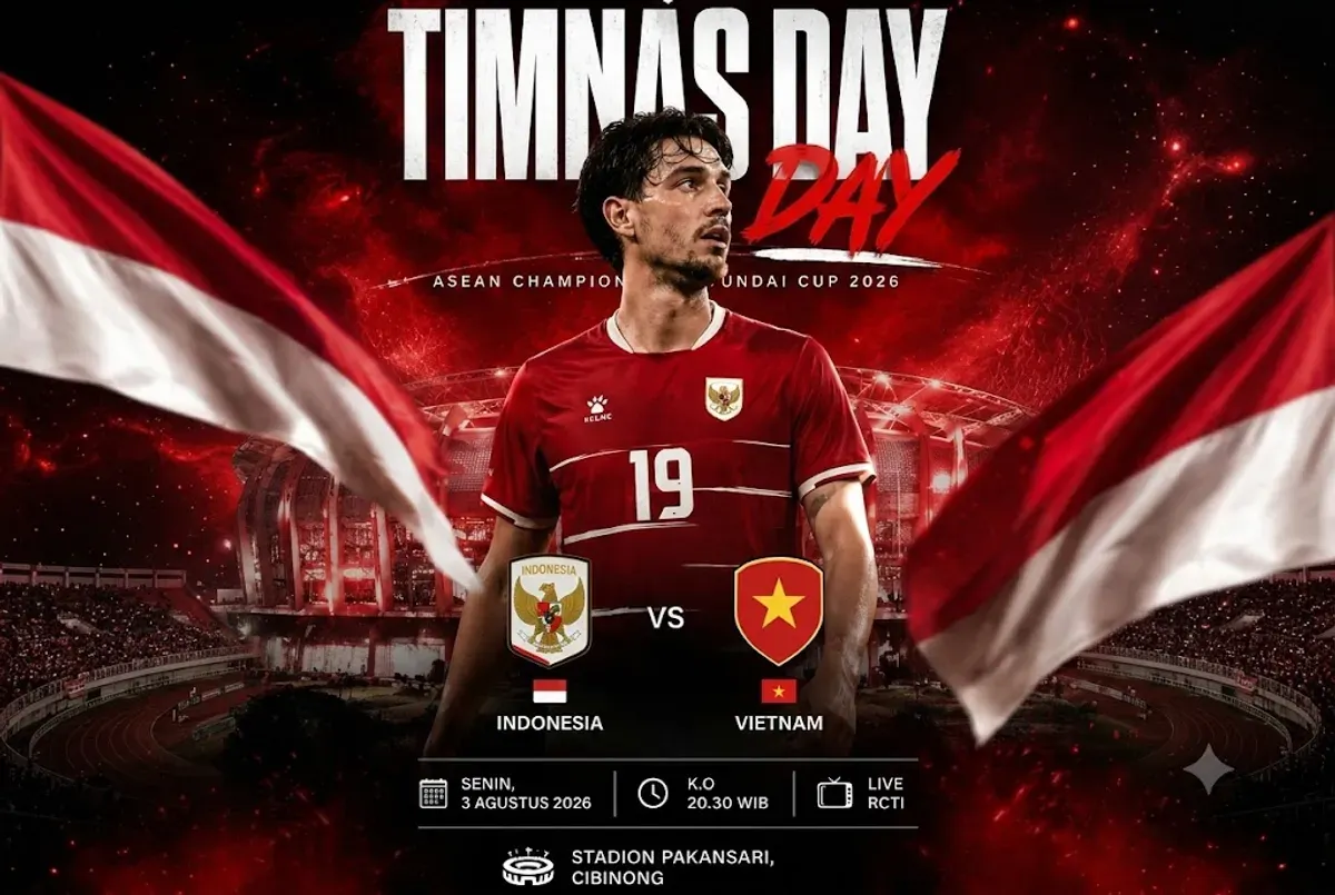 Link live streaming Timnas Indonesia vs Vietnam pada laga ketiga Grup A ASEAN Championship atau Piala AFF 2026 malam ini, Senin, 3 Agustus 2026 (Sumber: X/@United_Area7)
