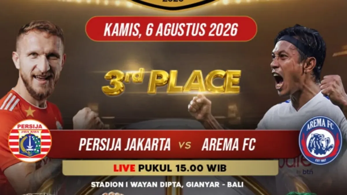 Link live streaming Persija vs Arema FC dalam laga perebutan juara 3 Piala Presiden 2026. (Sumber: Instagram/@sports.indosiar)