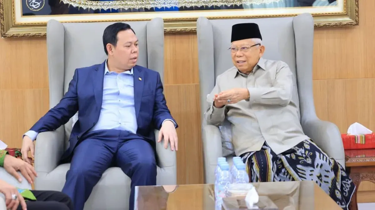 Ketua DPD RI, Sultan Baktiar Najamudin bersilaturahmi dengan Wakil Presiden RI ke-13, KH Ma’ruf Amin di Kota Depok, Senin, 10 Agustus 2026. (Sumber: Dok. Istimewa)