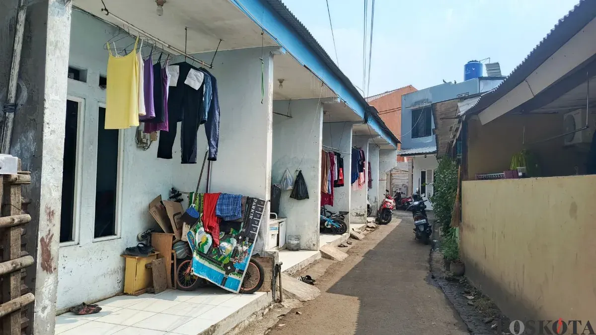 Deretan rumah kontrakan di kawasan Pondok Ranji, Ciputat Timur, Kota Tangerang Selatan, Banten, Selasa, 11 Agustus 2026. (Sumber: Poskota/Ali Mansur)