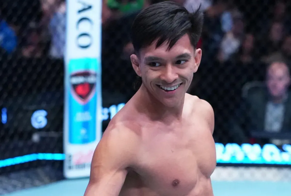 Petarung MMA Bilal Hasan resmi gabung UFC setelah meraih kemenangan impresif di Dana White's Contender Series. (Sumber: Instagram/@billytheindoninja)