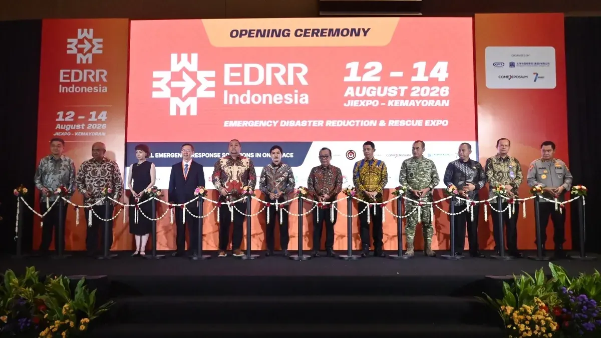 Pameran kesiapsiagaan bencana EDRR Indonesia 2026 digelar di JIExpo, Kemayoran, Jakarta Pusat, Rabu, 12 Agustus 2026. (Sumber: Dok. Istimewa)