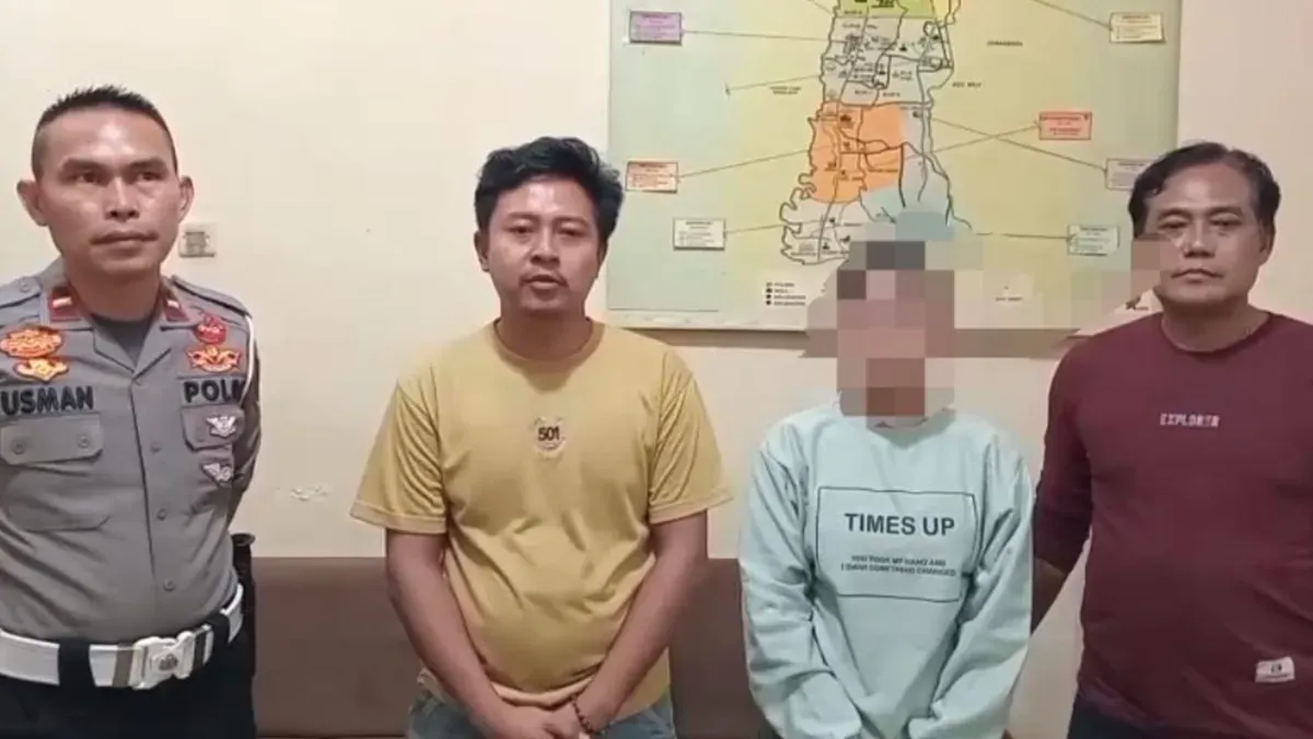 Polisi bersama orang tua berhasil menemukan korban anak wanita pelajar SMP yang hilang. (Sumber: Polsek Cinere)