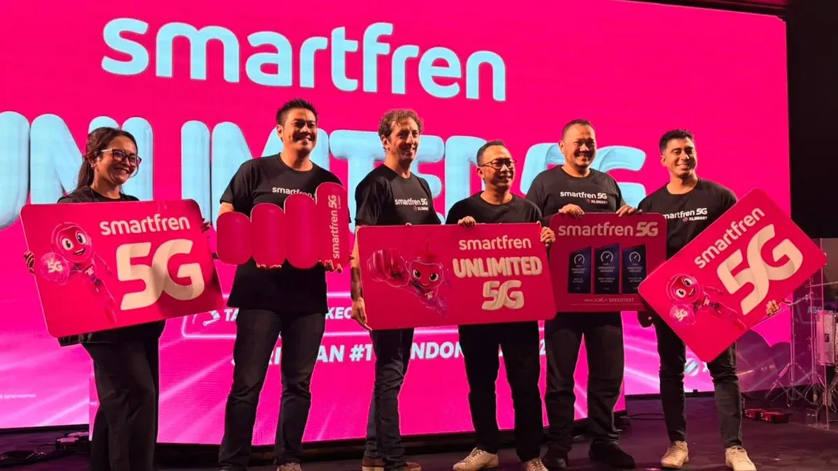XLSMART lewat layanan SMARTFREN menghadirkan Unlimited 5G. (Sumber: Dok. XL SMART)