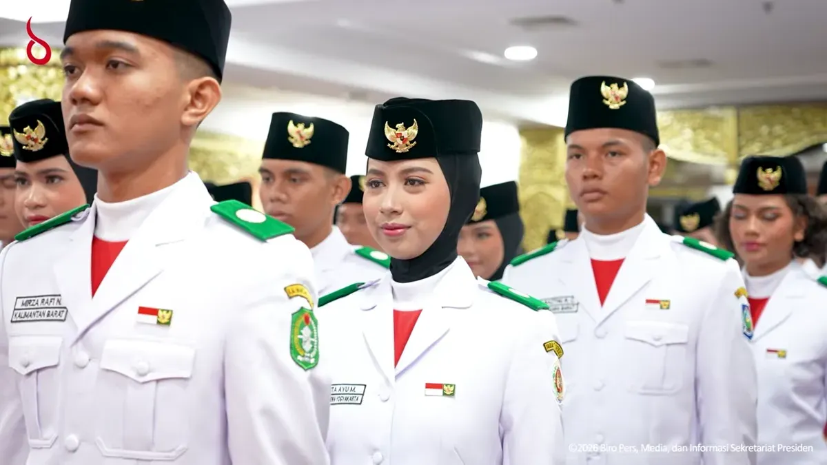 Link live streaming Upacara Penurunan Bendera HUT ke-81 RI di Istana Merdeka, Jakarta, pada Senin sore, 17 Agustus 2026. (Sumber: YouTube/Sekretariat Presiden)