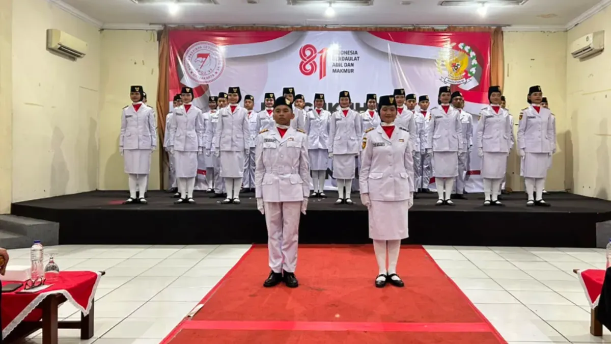 Pengukuhan calon Pasukan Pengibar Bendera (Paskibra) Gedung Joang ’45 DKI Jakarta Tahun 2026. (Sumber: Istimewa)