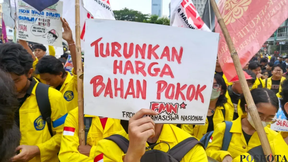 Ilustrasi - Aksi demo di Jakarta. (Sumber: Pos Kota/ Ali Mansur)