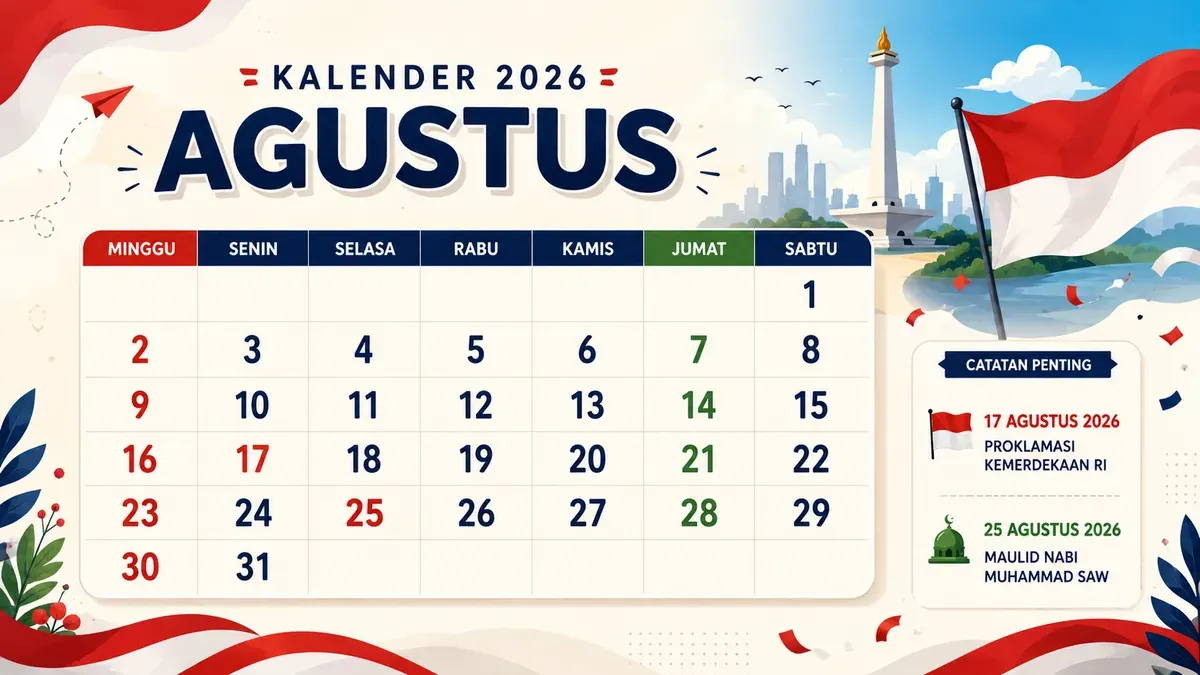 Ilustrasi - Tanggal 25 Agustus 2025 merupakan libur dalam rangka memperingati Maulid Nabi Muhammad SAW. (Sumber: ChatGPT)