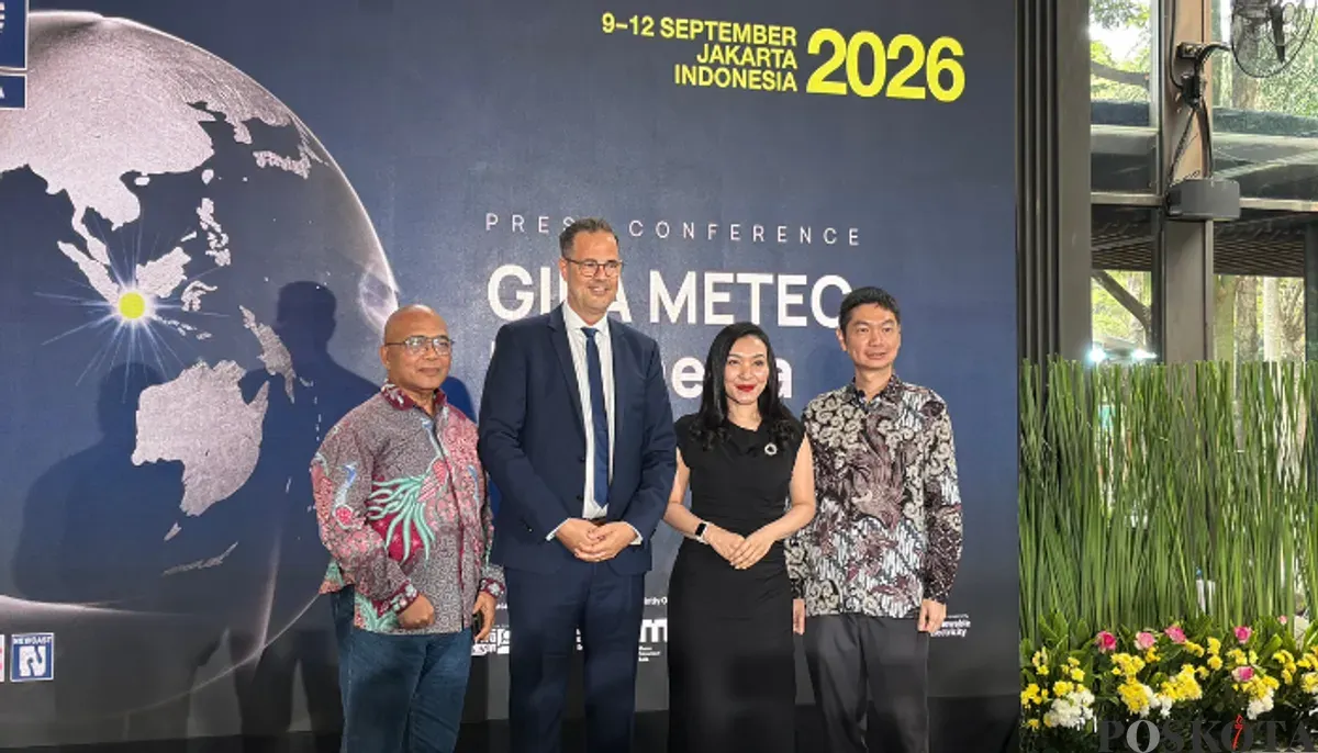 Press conference pameran GIFA dan METEC Indonesia 2026 yang digelar 9-12 September di JIExpo Jakarta. (Sumber: Poskota/Aldi Harlanda Irawan)