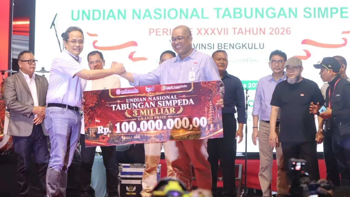 Malam Puncak Penarikan Undian Nasional Tabungan Simpeda Periode XXXVII di Bengkulu. (Sumber: Dok. Istimewa)