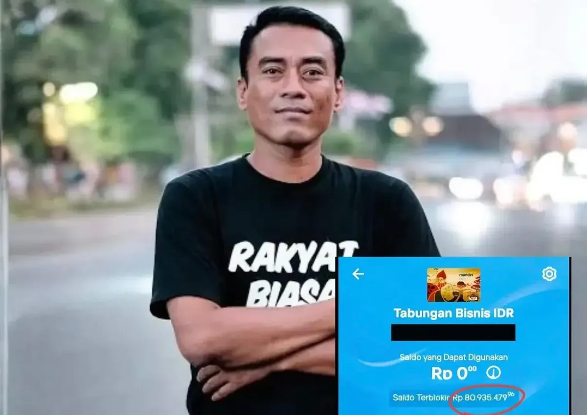 Koordinator Aliansi Masyarakat Pati Bersatu (AMPB), Supriyono alias Mas Botok dilaporkan mengalami pemblokiran rekening Bank Mandiri. (Sumber: Instagram/@wonogirikita)
