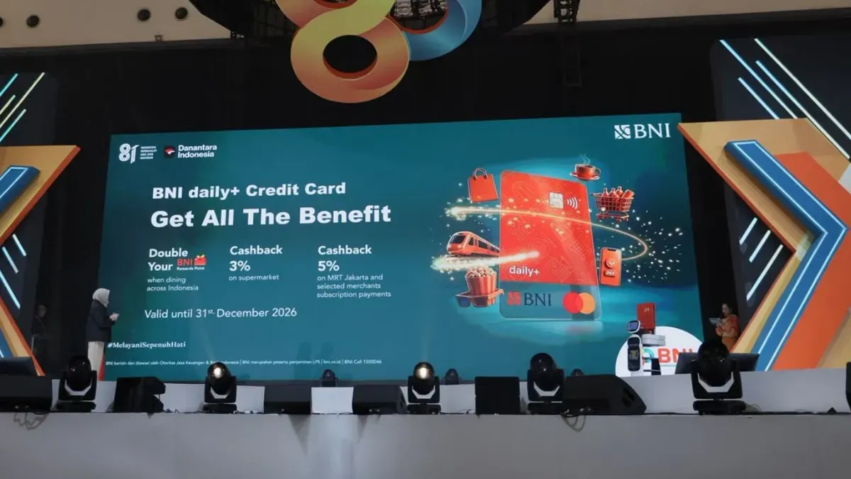BNI meluncurkan Kartu Kredit BNI daily+ dalam rangkaian BNI wondrX 2026 di ICE BSD, Kabupaten Tangerang. (Sumber: Dok. BNI)