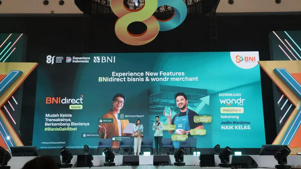 Peluncuran fitur baru BNIdirect bisnis dan solusi digital wondr Merchant dalam ajang BNI wondrX 2026 di ICE BSD, Kabupaten Tangerang. (Sumber: Dok. BNI)