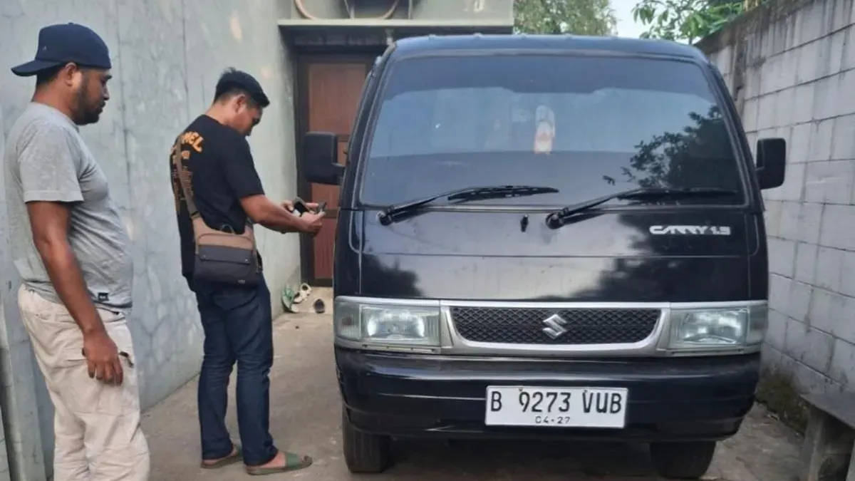 Barang bukti mobil pikap hasil kejahatan disita Polda Banten. (Sumber: Dok. Istimewa)