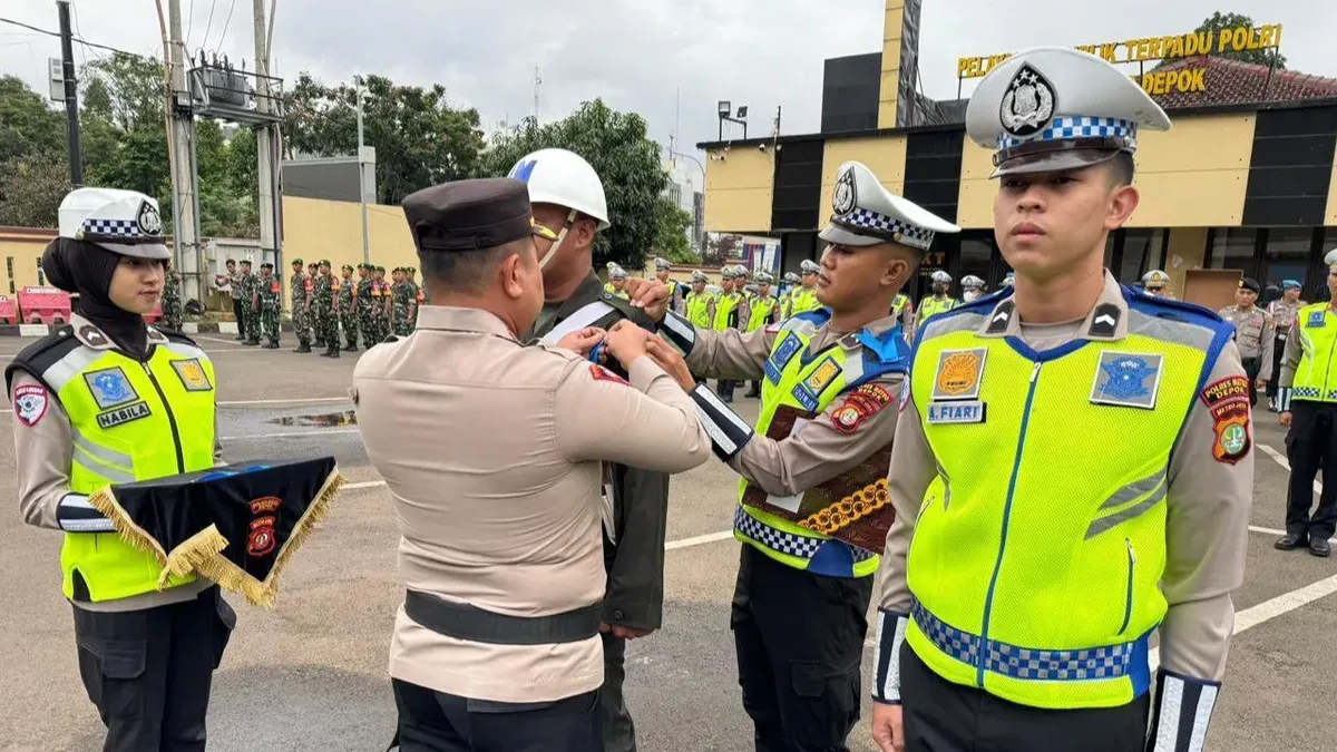 Gelar pasukan Operasi Keselamatan Jaya 2026 di Mapolres Metro Depok, Senin, 2 Februari 2026 pagi. (Sumber: Dok. Satlantas Polres Metro Depok)