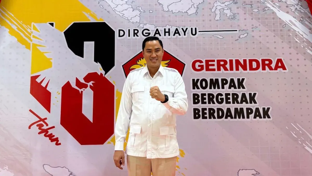 Anggota DPRD Jabar, Abdul Karim menghadiri HUT ke-18 Gerindra di Hotel Horison, Kota Bandung, Kamis, 5 Februari 2026. (Sumber: Dok. Istimewa)