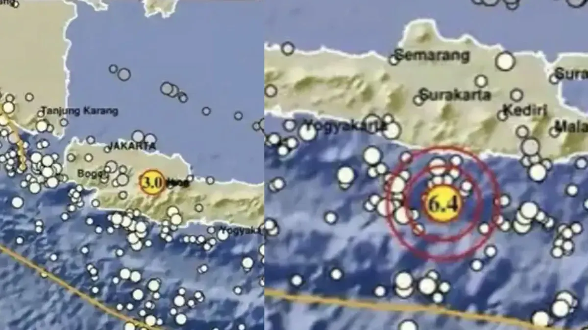 2 titik gempa di Cimahi dan Pacitan (Sumber: Dok/BMKG)
