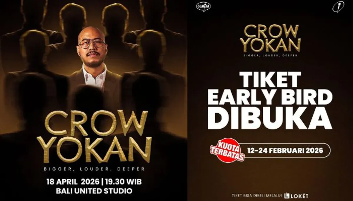 Show terbaru Pandji Pragiwaksono bertajuk CROWYOKAN hadir dengan konsep crowdwork tanpa skrip. (Sumber: Instagram/@comikaevent)