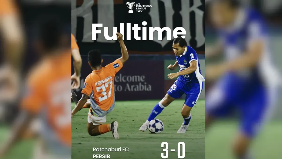 Hasil akhir Persib Bandung vs Ratchaburi FC dengan kekalahan skor 3-0 (Sumber: Instagram/@persib)