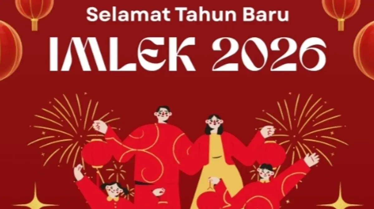 Download poster Tahun Baru Imlek 2026. (Sumber: Canva)