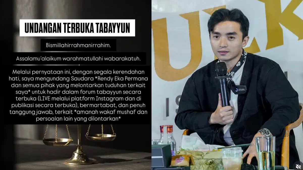 Taqy Malik klarifikasi tudingan mark up wakaf Al-Quran. (Sumber: Instagram/@taq)